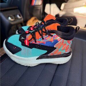 Jordan Zion 1 Project Z Cone Black Hyper Jade Toddler Shoes